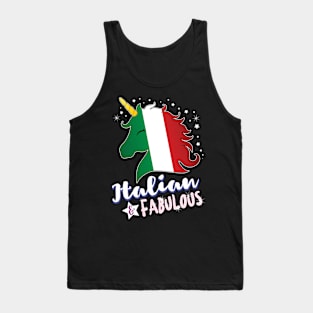 Italian & Fabulous Unicorn Tank Top